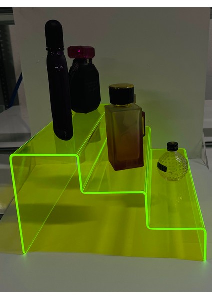 Özel Tasarım 3 Katlı Merdiven Stand (30CM Neon Yeşil) fiyatları