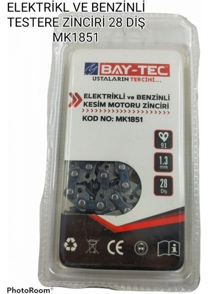 Bay-Tec Benzinli Kesim Motoru Zinciri 28 Diş