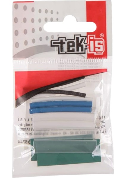 Isı ile Daralan Makaron Karışık Renkli 4 cm 12 Adet