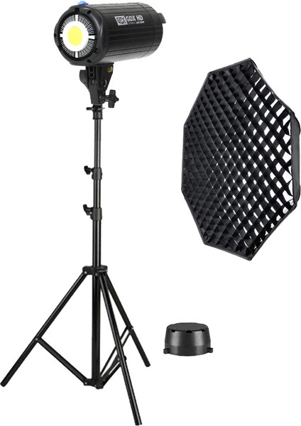 HD-200W LED Video Işığı Full Set (120 Octagon Softbox + 260CM Işık Ayağı)
