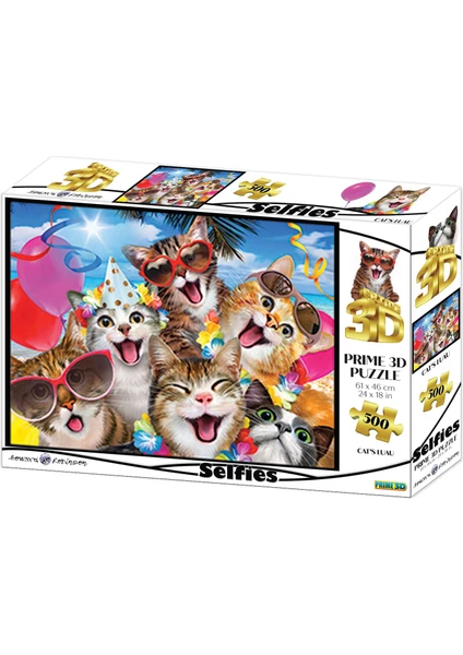 Prime 3D - Kediler Partide 500 Parça Yetişkin Puzzle 10467