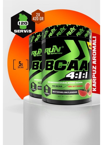 Bcaa x 2 Adet - Karpuz Aromalı - 840 gr - 120 Servis