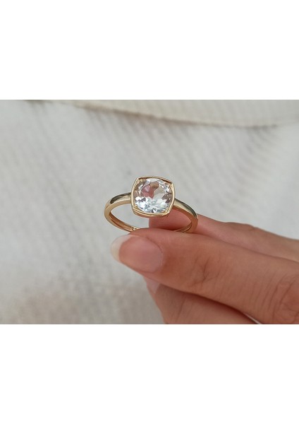 Beyaz Topaz Taşlı Pingala Yüzük 0402R0045 indirimleri