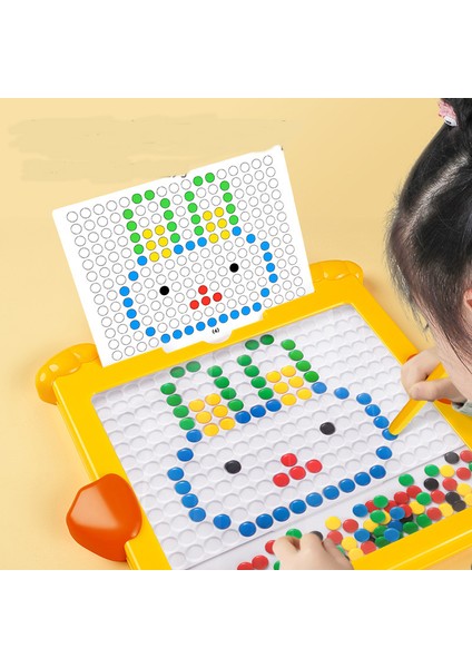 Çocuk Manyetik Kalem Çizim Tahtası Puzzle Manyetik Emme Taş Boncuk Puzzle Bebek Konsantrasyon Eğitimi Koordinasyon Egzersiz Oyuncakları (Yurt Dışından)