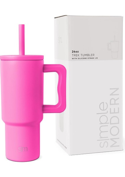 Çocuklar Için 24 Oz Tumbler, Saplı ve Silikon Hasır Kapaklı | Dökülmeye Karşı Dayanıklı ve Sızdırmaz | Yeniden Kullanılabilir Paslanmaz Çelik Şişe (Yurt Dışından)