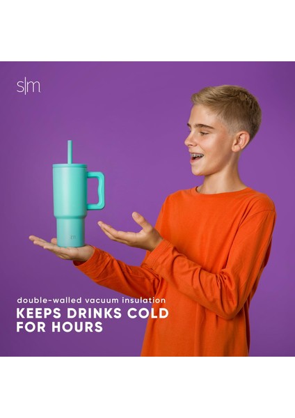 Çocuklar Için 24 Oz Tumbler, Saplı ve Silikon Hasır Kapaklı | Dökülmeye Karşı Dayanıklı ve Sızdırmaz | Yeniden Kullanılabilir Paslanmaz Çelik Şişe (Yurt Dışından) indirimleri