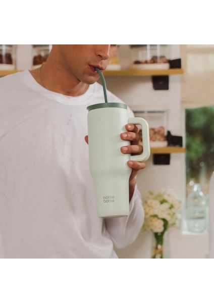 40 Oz Tumbler, Saplı ve Pipetli, Paslanmaz Çelik Vakumlu Seyahat Kupa (Yurt Dışından) fiyatları