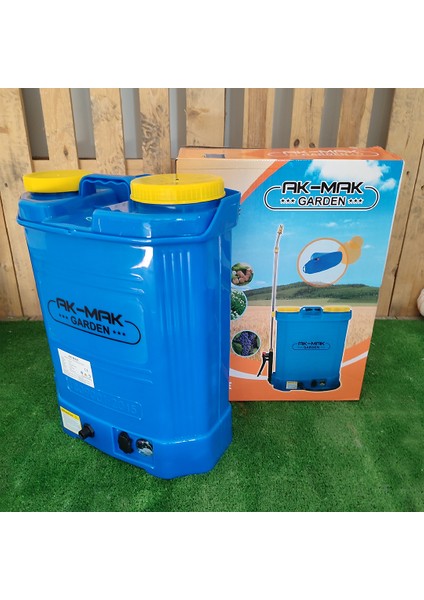 Şarjlı 16 Litre Sırt Pompası Basınç Ayarlı Sırt Pulverizatörü Ilaçlama Mavi