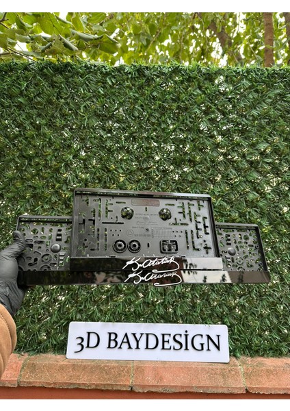 3D Bay Design Mustafa Kemal Atatürk Imzalı Pleksi Plakalık 1 Adet Büyük 1 Adet Küçük