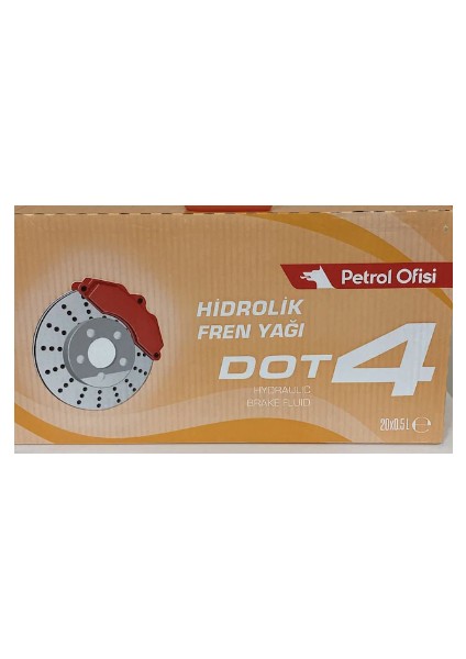 Hidrolik Dot 4 Hidrolik Fren Yağı 20 x 500 ml 20 Adet(1 Koli)
