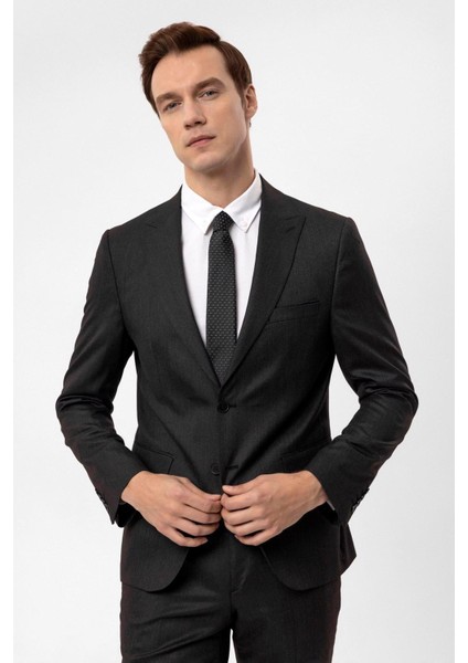 Slimfit Armürlü Takım Elbise Erkekler İçin Şık Siyah Tasarım Modern Kesim modelleri