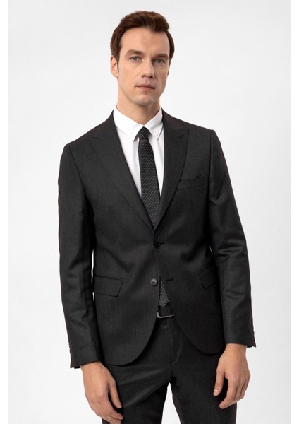 Slimfit Armürlü Takım Elbise Erkekler İçin Şık Siyah Tasarım Modern Kesim indirimleri