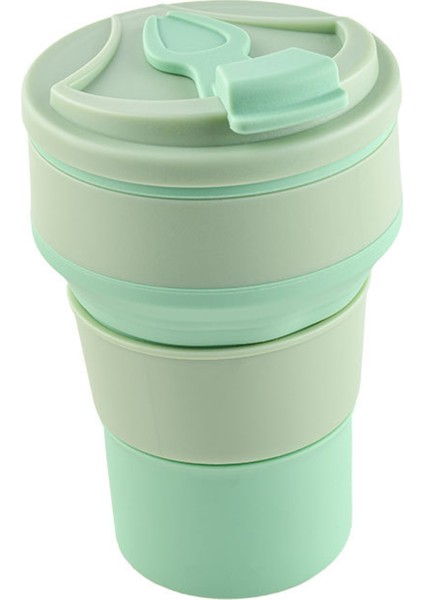 Yürüyüş Için Silikon Katlanabilir Su Bardağı, 12 Oz Katlanabilir Su Şişeleri Bpa Içermez, Yeniden Kullanılabilir Seyahat Koşu Kampı Su Şişeleri, Spor Su Bardağı (350ML)（YEŞIL） (Yurt Dışından)