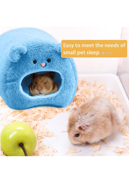 1 Adet Hamster Ayı Yuvası Sıcak Yuva-Ayı Yuvası Mavi (Yurt Dışından)