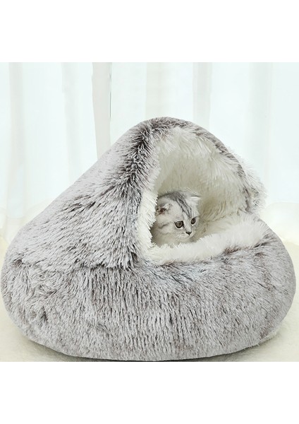 Kabuk Yarı Kapalı Kedi Yuvası-Kahverengi (PELUŞ)-40CM (Yurt Dışından) fırsatları