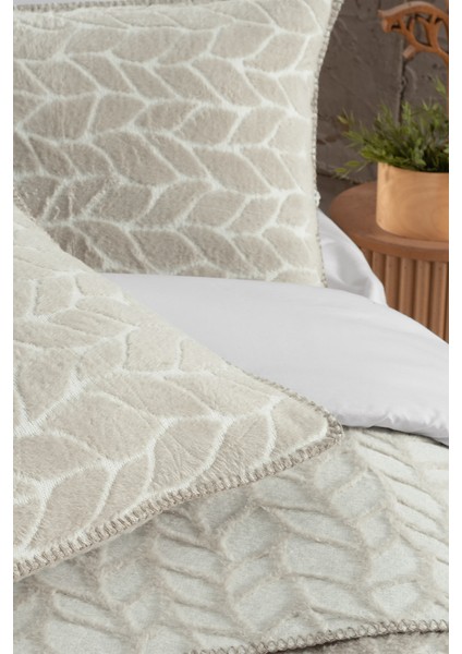 Virgo Bej Çift Kişilik Yastık Kılıflı Battaniye/yatak Örtüsü Seti 220*240 cm indirimleri