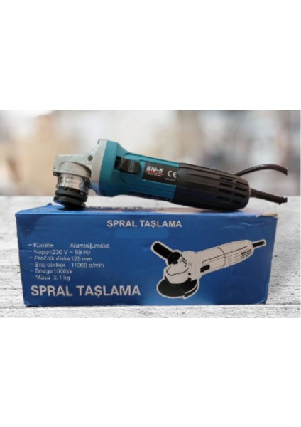 Avuç Spiral Taşlama Makinası 125 mm 900 W Devir Ayarlı Kuyruklu
