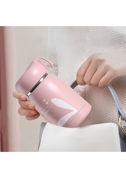 Pembe 304 Çelik 320 ml Bebek Mama Saklama Termosu Mug CIN493PM fırsatları