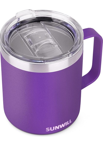 14 Oz Kahve Kupa, Kapaklı Vakum Yalıtımlı Kamp Kupa, Çift Duvar Paslanmaz Çelik Seyahat Bardak Bardak, Kahve Termos Dış Mekan, Zheng Zi (Yurt Dışından)