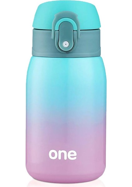 Çocuk Su Şişesi, 24 Saat Soğutma ve 12 Saat Sıcak Tutma Için Çift Duvar Vakum Yalıtımlı Paslanmaz Çelik Şişe Yeşil-Pembe (Yurt Dışından)