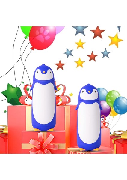 Penguen Paslanmaz Çelik Vakum Termos Seyahat Kupa Çay Su Şişesi Kahve Şişesi (Mavi) (Yurt Dışından) fırsatları