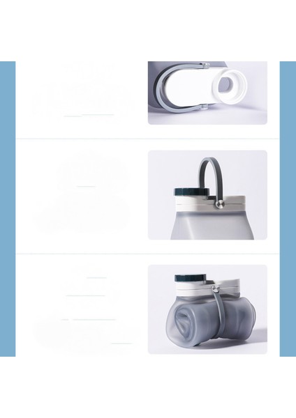 Katlanabilir Su Şişesi Bpa Içermez - Üçlü Sızdırmazlık Hafif 20OZ (Gri) ile Seyahat Spor Şişeleri Için Katlanabilir Su Şişesi (Yurt Dışından) modelleri