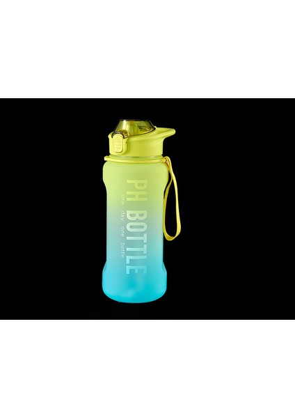 Susuzluğu Gideren Eser Açık Hava Sporları Soğuk Su Şişesi Spor Taşınabilir Içme Plastik Su Bardağı [2200ML] Spor Su Şişesi (Limon Sarısı) (Yurt Dışından)