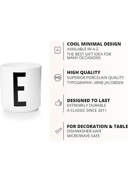 Mektup Kahve Fincanı / Mektup Kupa Basit Tarzı (E Harfi) (Yurt Dışından) fiyatları
