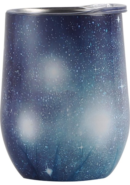 Paslanmaz Çelik Yaratıcı U Şeklinde Kırmızı Şarap Yalıtım Bardağı Büyük Göbek 12 Oz Yumurta Kabuğu Fincan Yıldızlı Fincan Yıldız Boş (Yurt Dışından)