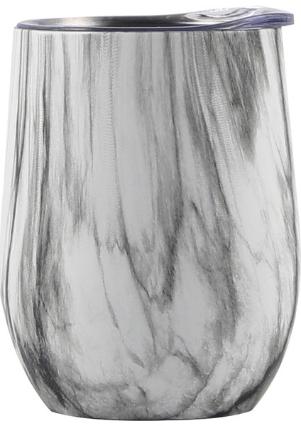 Yumurtalık Paslanmaz Çelik Yaratıcı U Şeklinde Kırmızı Şarap Termos Bardak Büyük Göbek 12OZ Yumurta Kabuğu Bardak Yıldız Kül Ahşap Tahıl (Yurt Dışından)