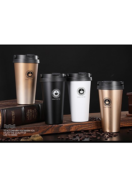 Çift Katmanlı Büyük Kapasiteli Araba Kupa Tatil Hediyesi Paslanmaz Çelik Hasır Bardak, 500 ml (Yurt Dışından) fırsatları