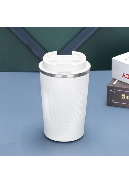 Kahve Yalıtım Fincan Paslanmaz Çelik Vakum Bardak Hediye Fincan Açık Taşınabilir Kullanışlı Araba Iş Su Bardağı, 380 ml (Yurt Dışından)