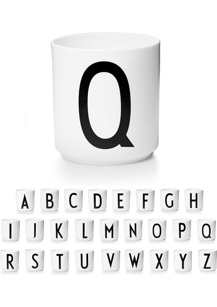 Mektup Kahve Fincanı / Mektup Kupa Basit Tarzı (Harf Q) (Yurt Dışından)