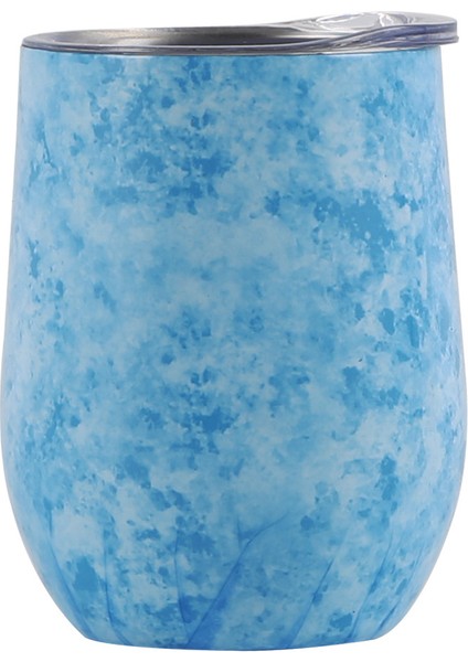 Yumurta Bardağı Paslanmaz Çelik Yaratıcı U Şeklinde Kırmızı Şarap Yalıtım Bardağı Büyük Göbek 12 Oz Yumurta Kabuğu Fincan Yıldız Mavi Dali (Yurt Dışından)