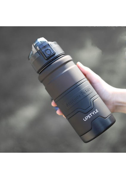 Tritan Malzeme Büyük Kapasiteli Taşınabilir Düşme Önleyici Spor Spor Şişesi Plastik Bardak 700 ml Siyah (Yurt Dışından)