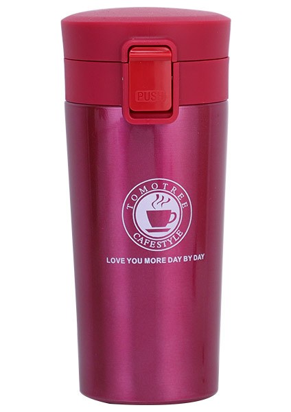 Sıçrama Kapak Paslanmaz Çelik Kahve Fincanı Çift Katmanlı Büyük Kapasiteli Araba Kupa Tatil Hediyesi, 380 ml (Yurt Dışından)