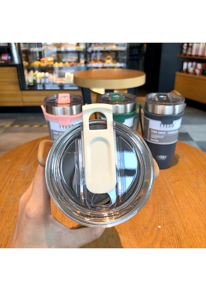 Çift Katmanlı Büyük Kapasiteli Araba Kupa Tatil Hediyesi Paslanmaz Çelik Pipetli Bardak, 710ML (Yurt Dışından)