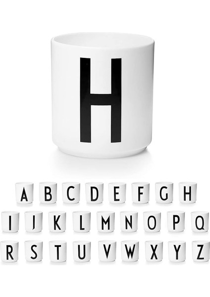 Mektup Kahve Fincanı / Mektup Kupa Basit Tarzı (H Harfi) (Yurt Dışından)