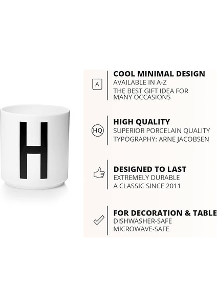 Mektup Kahve Fincanı / Mektup Kupa Basit Tarzı (H Harfi) (Yurt Dışından) fiyatları