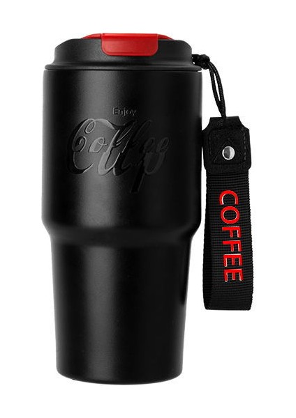 Çift Katmanlı Büyük Kapasiteli Araba Kupa Tatil Hediyesi Paslanmaz Çelik Kahve Kupa, 590 ml (Yurt Dışından)