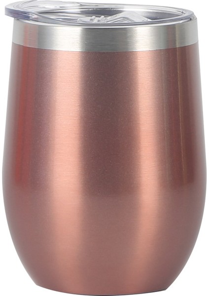 Yumurtalık Paslanmaz Çelik Yaratıcı U Şeklinde Kırmızı Şarap Termos Bardak Büyük Göbek 12 Oz Yumurta Kabuğu Bardak Yıldız Gül Altın Kenarlı (Yurt Dışından)