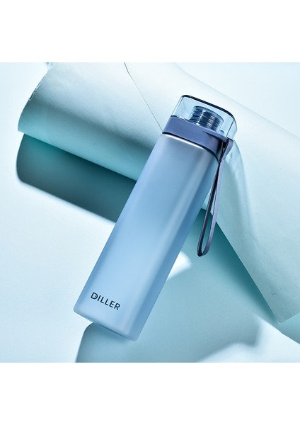 Spor Salonu Büyük Kapasiteli Pc Spor Su Bardağı Moda Basit Kişilik Kare Plastik Bardak Su Bardağı Mavi 700 ml (Yurt Dışından)