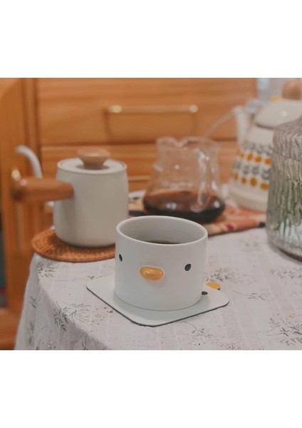 Komik Civciv Kahve Fincanı, El Yapımı Sır Ördek Kupa, Güvenlik Seramik Süt Latte Kupalar, 7oz Sevimli Çay Bardağı. En Iyi Hediyeler. (Yurt Dışından)