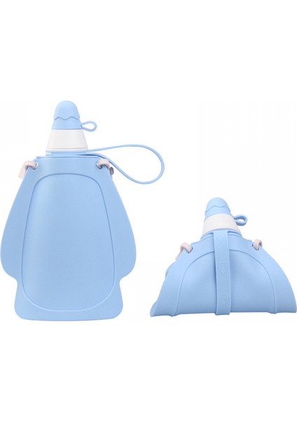 Açık Havada Katlanabilir Su Şişesi-Yeniden Kullanılabilir Çocuk Su Torbası, Samanlı, Taşınabilir Sızdırmaz Spor Şişesi, Seyahat, Spor Salonu, Kamp, Yürüyüş Için Uygun, (Gök Mavisi) (Yurt Dışından)