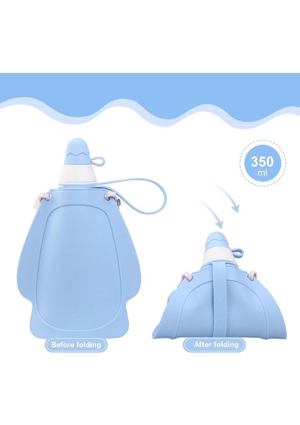 Açık Havada Katlanabilir Su Şişesi-Yeniden Kullanılabilir Çocuk Su Torbası, Samanlı, Taşınabilir Sızdırmaz Spor Şişesi, Seyahat, Spor Salonu, Kamp, Yürüyüş Için Uygun, (Gök Mavisi) (Yurt Dışından) modelleri