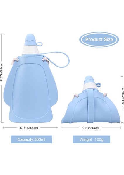 Açık Havada Katlanabilir Su Şişesi-Yeniden Kullanılabilir Çocuk Su Torbası, Samanlı, Taşınabilir Sızdırmaz Spor Şişesi, Seyahat, Spor Salonu, Kamp, Yürüyüş Için Uygun, (Gök Mavisi) (Yurt Dışından) fırsatları