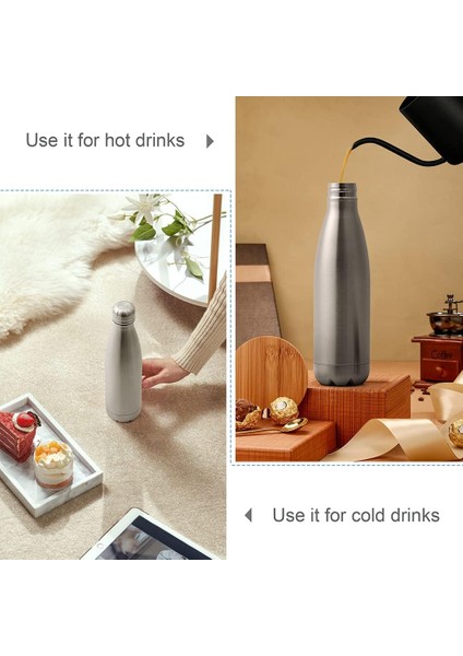 Temel Bilgiler 0,5l / 16,9 Fl. Oz. Vakumlu, Sızdırmaz Kapaklı Paslanmaz Çelik Spor Su Şişesi (Yurt Dışından) fırsatları