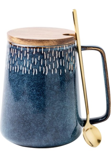 21OZ Büyük Saplı Ekstra Büyük Seramik Kahve Kupa,ofis ve Ev Için Jumbo Çay ve Kahve Fincanı,bulaşık Makinesi ve Mikrodalga Güvenli,kaşıklı ve Ahşap Kapaklı(Açık Mavi,1) (Yurt Dışından)