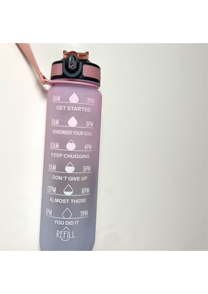 Yaratıcı Degrade Uzay Fincanı Plastik Fırçalama Taşınabilir Açık Havada Eşlik Eden Spor Sıçrayan Su Isıtıcısı Tozu 1000 ml (Yurt Dışından)