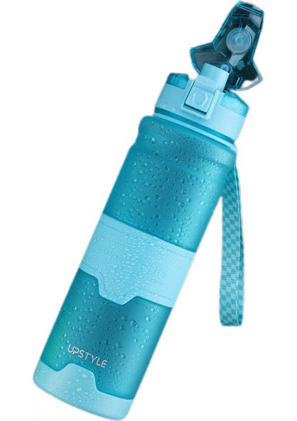 Tritan Malzeme Büyük Kapasiteli Taşınabilir Düşme Önleyici Spor Spor Şişesi Plastik Bardak 1000 Ml-Mavi (Yurt Dışından)